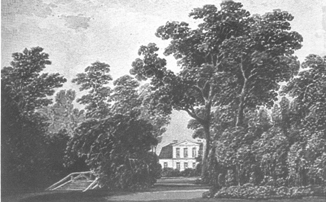 Theodor Presuhn: Ansicht Treppenbrücke mit Gartenstraße; Landesmuseum für Kunst und Kulturgeschichte Oldenburg