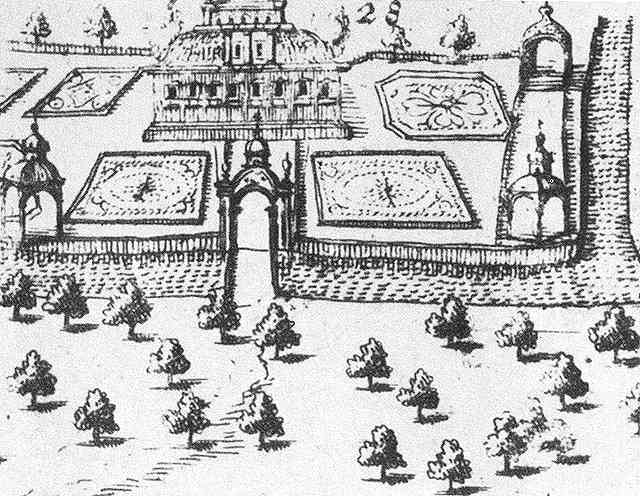 Heinrich von Lennep: Oldenburg in der Vogelschau von Osten (Detail)